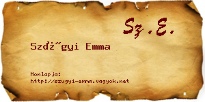 Szügyi Emma névjegykártya